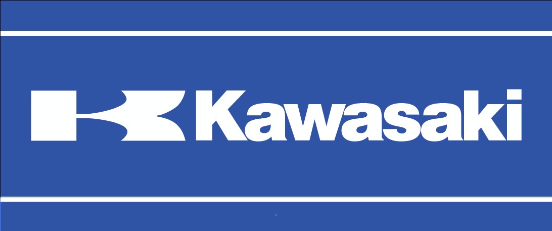 Blue Kawasaki Banner 